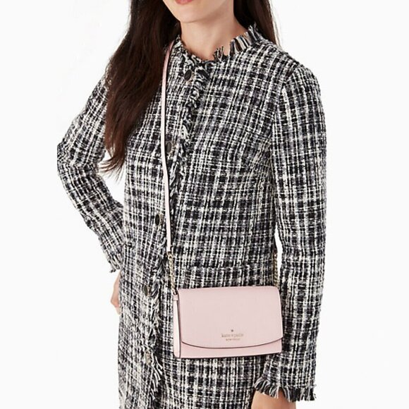 NWT Kate Spade Staci Saffiano Flap Shoulder Crossbody Bag - Picture 7 of 11